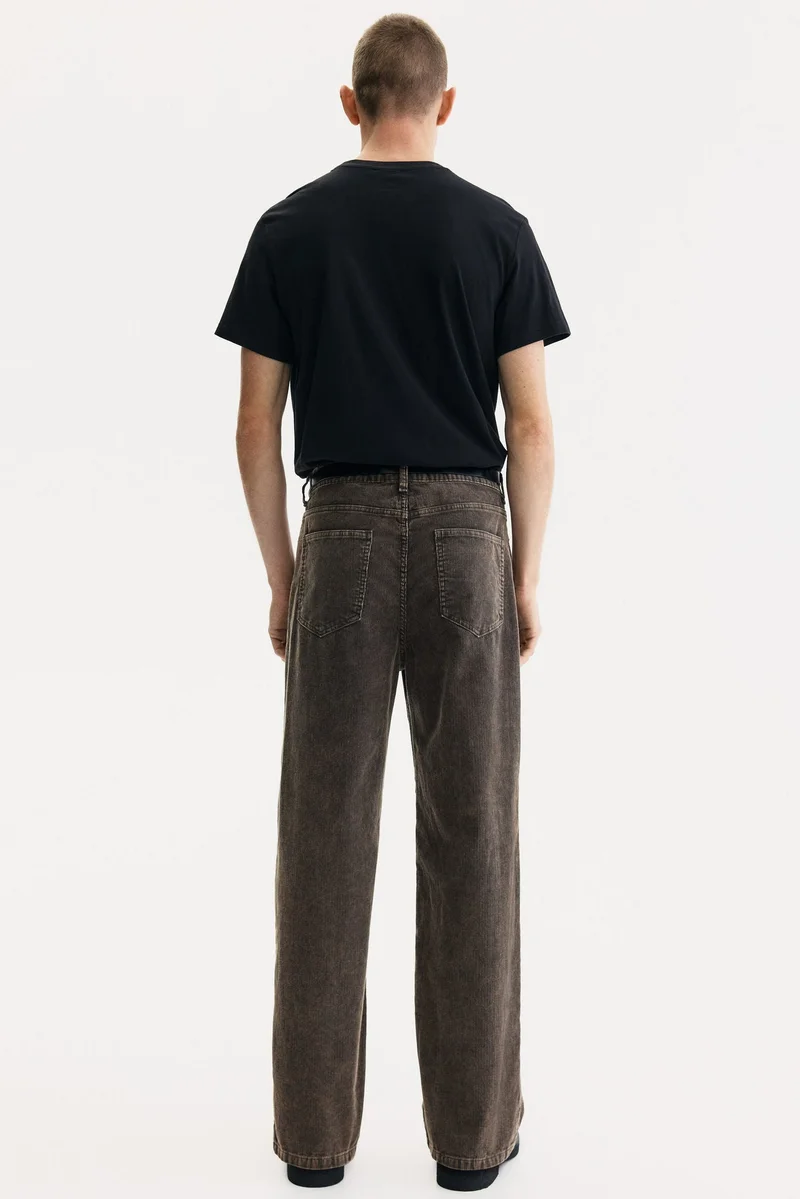 H&M  Relaxed Fit Corduroy trousers for Men | Best Price UAE