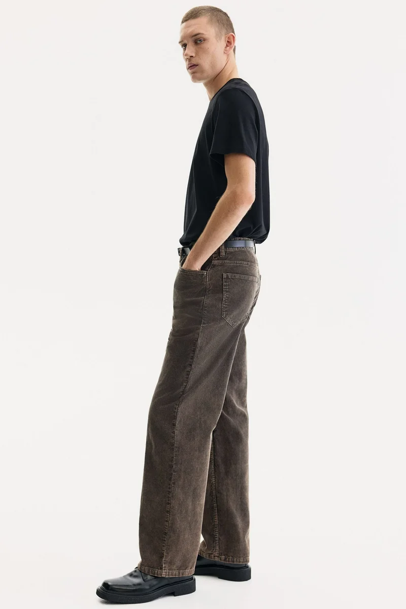 H&M  Relaxed Fit Corduroy trousers for Men | Best Price UAE