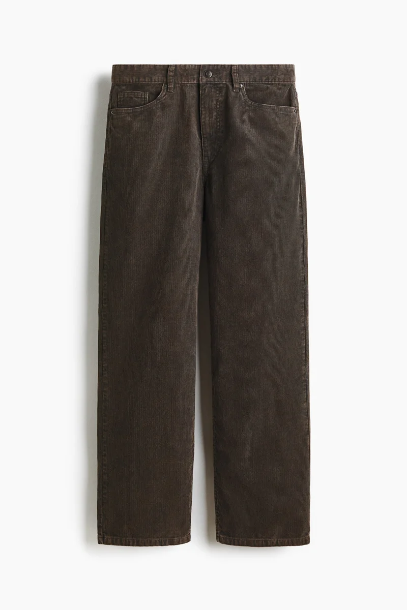 H&M  Relaxed Fit Corduroy trousers for Men | Best Price UAE