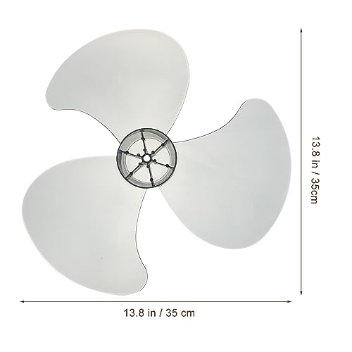 Sewroro مروحة طاولة سوورورو مروحة طاولة شفرة بلاستيكية 3 أوراق بديل مع غطاء صمولة 400 مم لمروحة منزلية مروحة طاولة ملحقات عامة شفرات مروحة شفرات مروحة بديل - Image 2