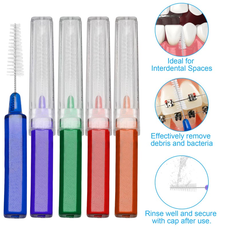 B Rush Interdental Advanced Fancy Brush for Braces, Oral Teeth Cleaning, Dental Disposable Soft Flossing Brushpicks Removes Plaque, Tapered Head Reach Both Small Tight Gaps and Wide Spaces (50 Pcs) - Image 4