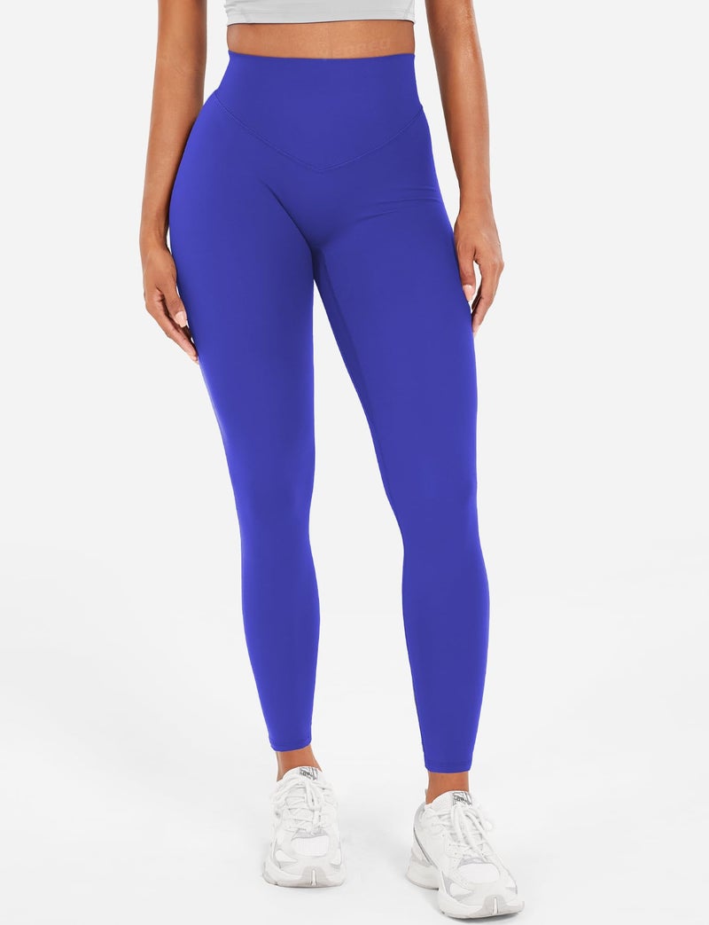 YEOREO Workout Leggings for Women Hidden Scrunch Tummy Control Leggings Agathia High Waisted Gym Yoga Pants Blue S - Image 2