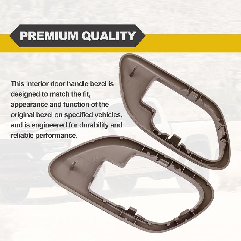 RBOKO Interior Door Handle Trim Bezel Set for 1995-2000 Chevy GMC Models, Beige - Image 5