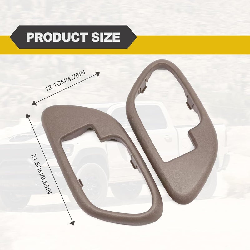 RBOKO Interior Door Handle Trim Bezel Set for 1995-2000 Chevy GMC Models, Beige - Image 2
