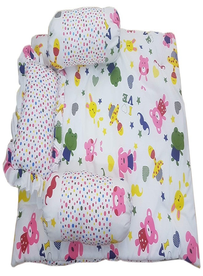 KooKyKooby Baby 4pc Bedding Set Animal Prints (100% Made in India) (Pink) - Image 3