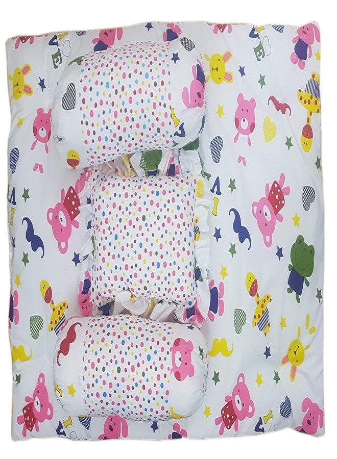 KooKyKooby Baby 4pc Bedding Set Animal Prints (100% Made in India) (Pink) - Image 4