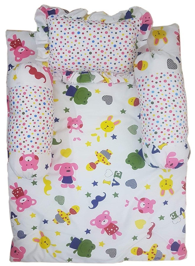 KooKyKooby Baby 4pc Bedding Set Animal Prints (100% Made in India) (Pink) - Image 2
