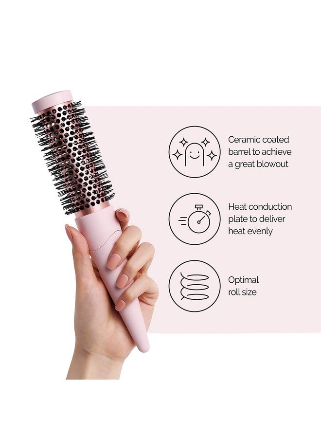 F3 systems Magic Curling Dry Roll Hair Brush Cut Drying Time Professional Round Brush Great Blowout Medium Barrel Quick Styling Blowout Volume Ionic Thermal Barrel Volumizer Wave Stylerpink - Image 5