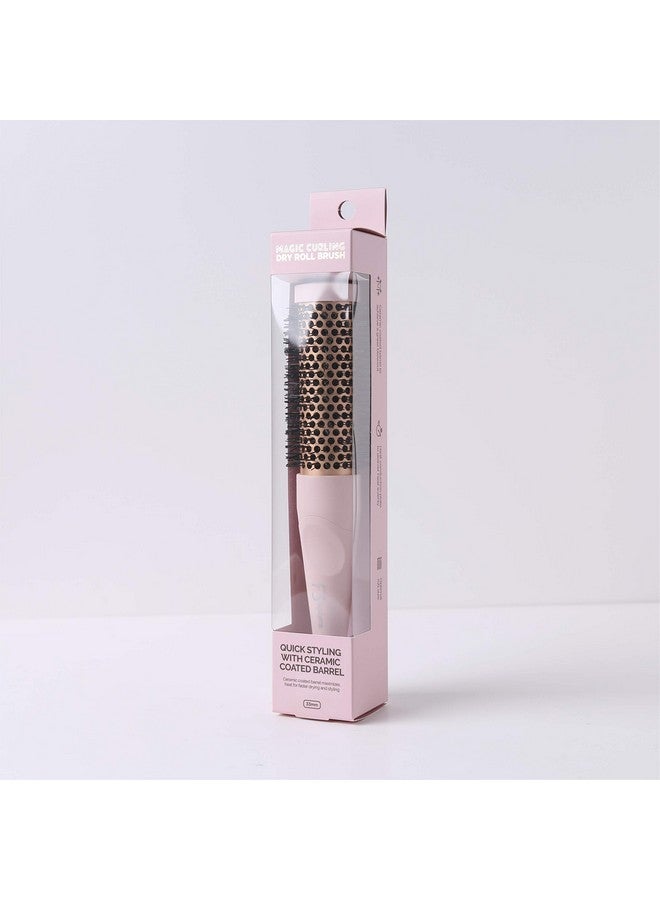 F3 systems Magic Curling Dry Roll Hair Brush Cut Drying Time Professional Round Brush Great Blowout Medium Barrel Quick Styling Blowout Volume Ionic Thermal Barrel Volumizer Wave Stylerpink - Image 3
