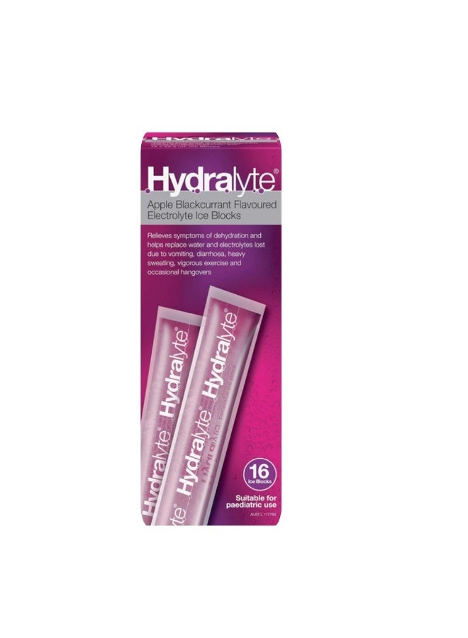 Hydralyte Apple Blackcurrant Flavoured Electrolyte Ice Blocks, 16 Count - Image 2