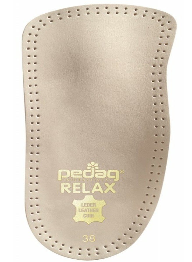 Pedag Relax 3/4 Insoles | German Made | Wide Arch Support Inserts with Latex Heel Cup & Metatarsal Pad | Perfect for Overpronation | Tan | US Men 11/EU 44 - Image 1