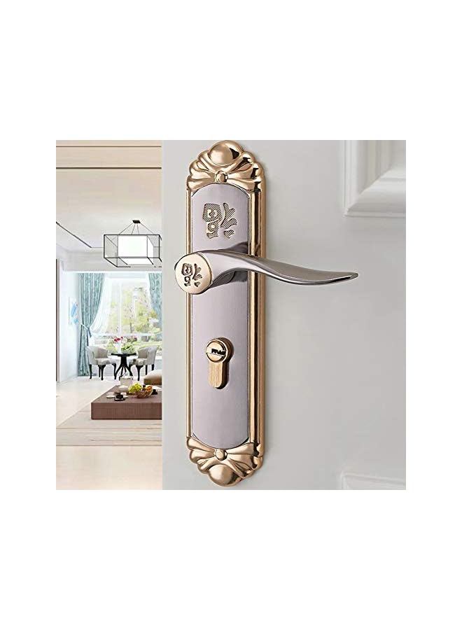 promass Anti-Collision Indoor Handle Door Lock, Handle Door Lock, Zinc Alloy Office Home for Wooden Door Bedroom Door - Image 5