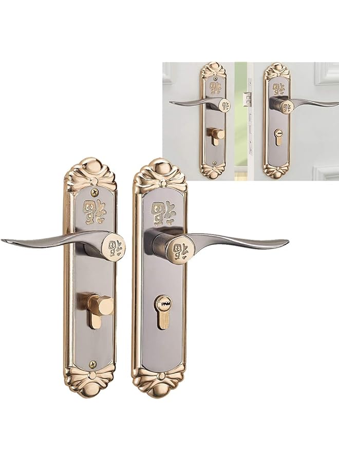 promass Anti-Collision Indoor Handle Door Lock, Handle Door Lock, Zinc Alloy Office Home for Wooden Door Bedroom Door - Image 1