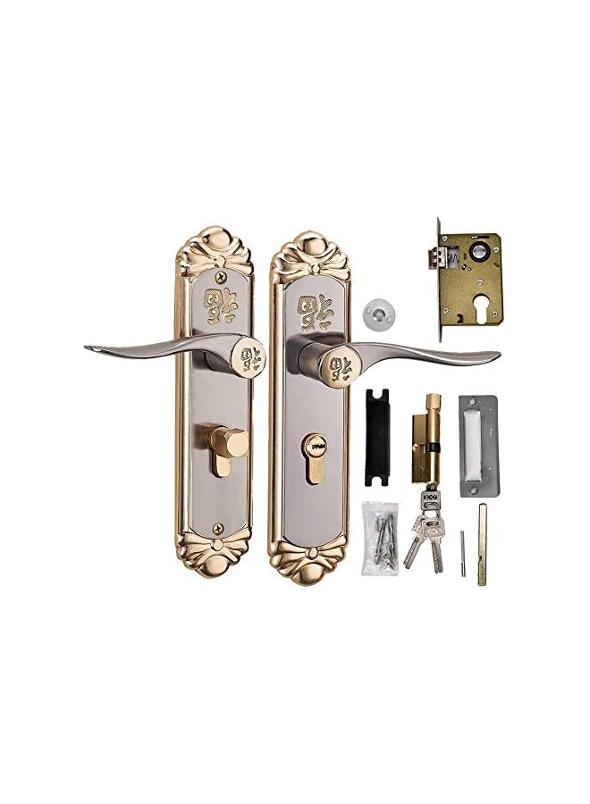promass Anti-Collision Indoor Handle Door Lock, Handle Door Lock, Zinc Alloy Office Home for Wooden Door Bedroom Door - Image 3