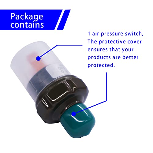 mankk Air Pressure Switch 70-100 PSI Thread 1/4" NPT 24V 12V DC Air Compressor Pressure Switch for Air Horn Train 70-100-1/4" NPT-BK - Image 2
