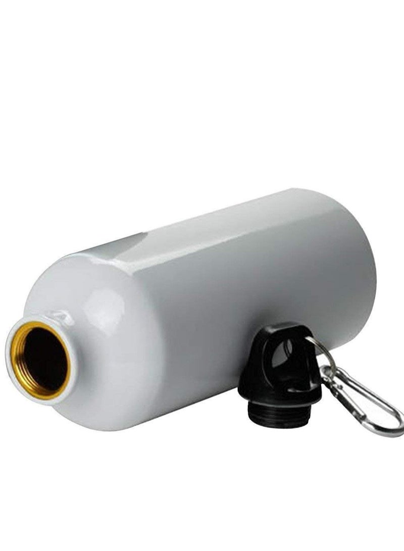 حكاية شمعة زجاجة مياه من الألومنيوم ، زجاجة شرب لكرة القدم بطبعة تصميم "Harry potter I'd rather be at Hogwarts" بلون أبيض - Image 3