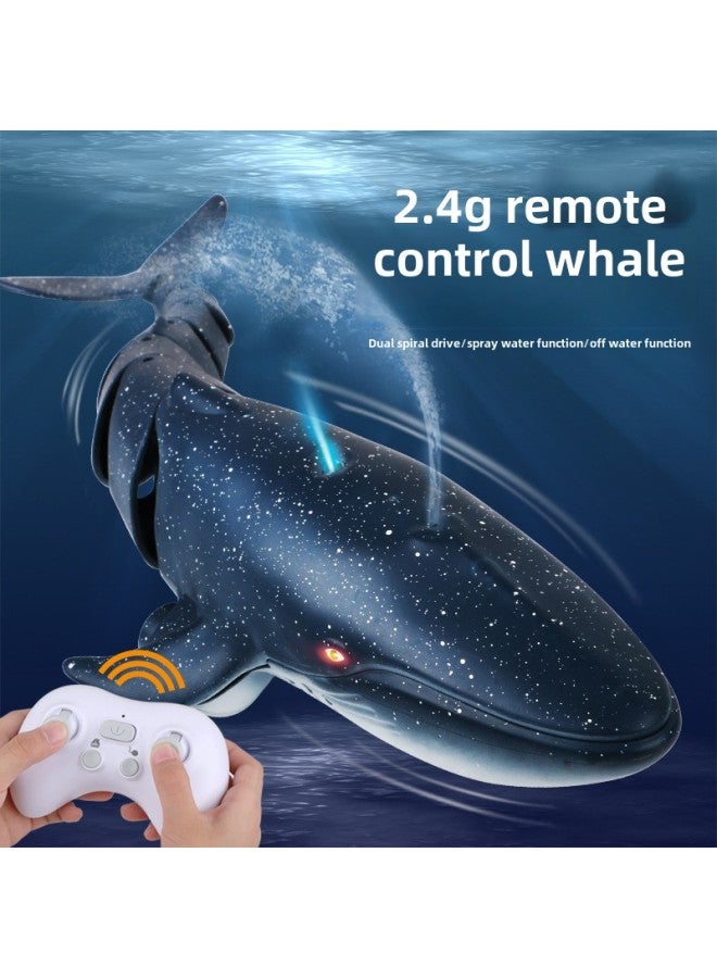 Electric Remote Control Shark Water Spray Light Whale Can Be Launched 24G Remote Control Boat Children's Toy Girl Bag Metal-Color:Mechanical Silver-fully Waterproof -Specification:Four-battery Configuration  - Image 5