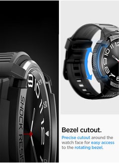Spigen Rugged Armor PRO for Samsung Galaxy Watch 6 Classic 47mm Case Cover with Band - Black  - Image 5