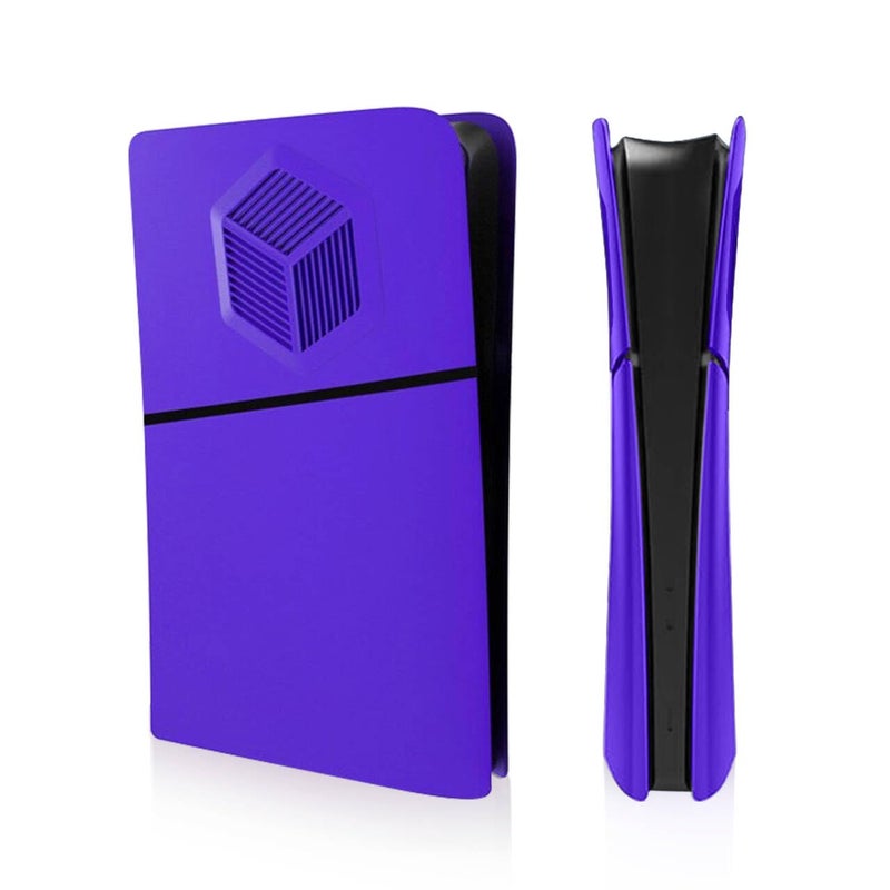 XinGeeek Faceplate Cover for PS5 Slim Digital Edition Faceplates with Cooling Vents Hard Shockproof Face Plate Cover Anti-Scratch Dustproof Protective ABS Case (Purple) - Image 1