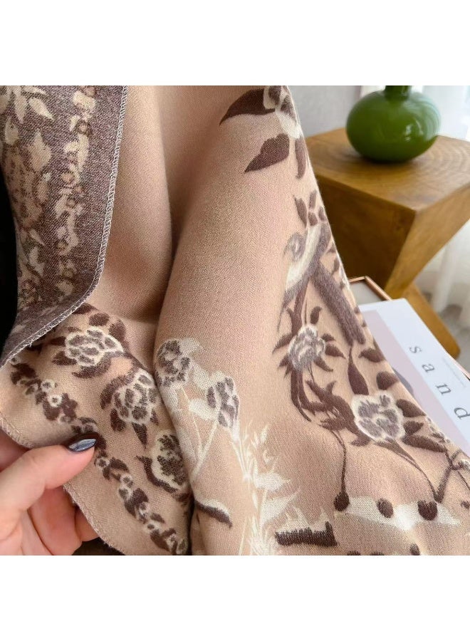 TAYYIB NOOR Luxury Ultra Soft Comfort Blanket & Shawl Wrap - Imitation Cashmere, Warm Thick Winter Scarf for Women, Versatile Cape for Evening Dressing, Perfect for Home Comfort & Stress Relief Gift - Image 4