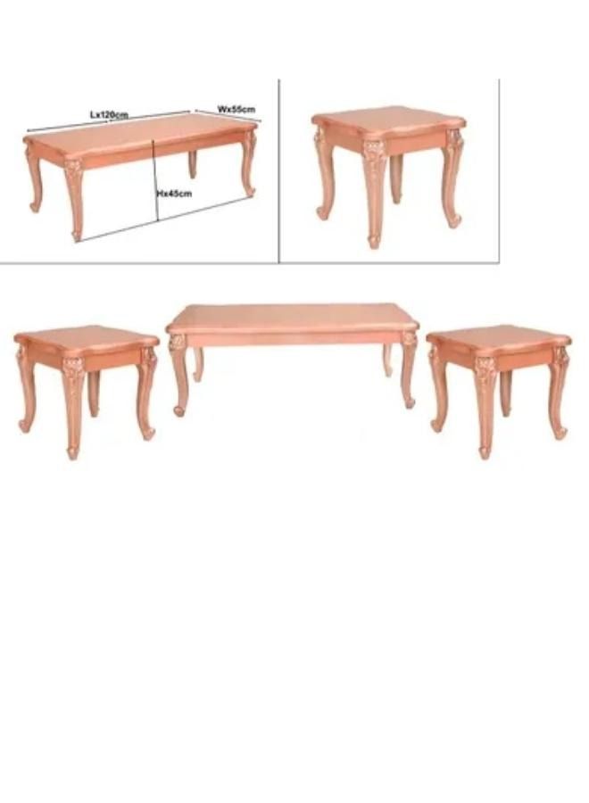 SULSHA Wooden Coffee Dining Table 2 in 1 Color iPhone Golden. - Image 1