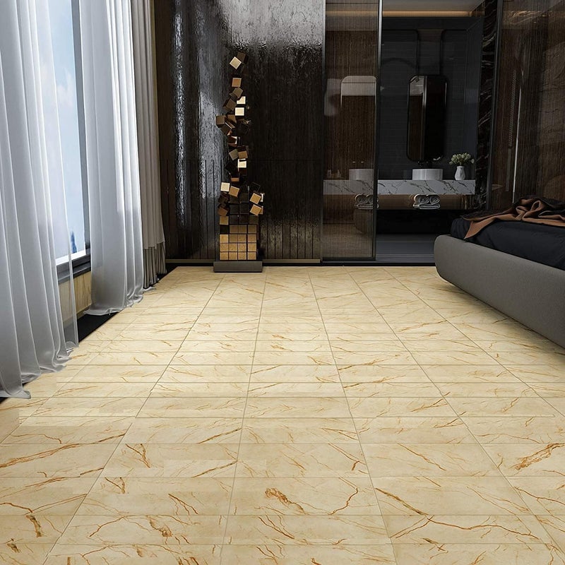 Sakar Marble Tiles Wall StickerWaterproof Self Adhesive Flooring StickerKitchen Sticker Sheets for ShelvesWall Backsplash for BathroomBedroomKitchenLiving Room 60L X 30W CM 12 Pcs - Image 3