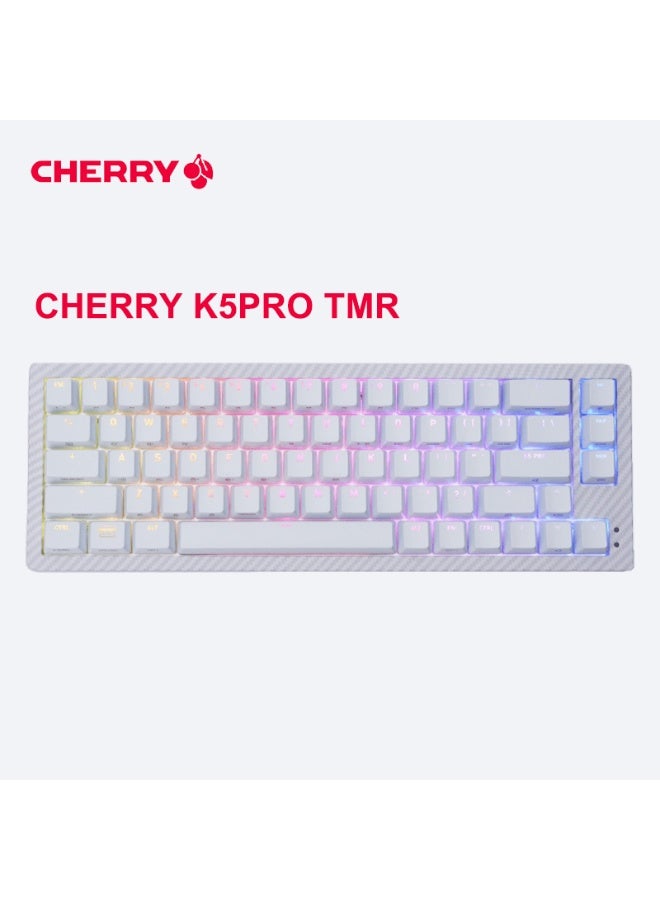 Cherry لوحة مفاتيح كيبورد ماغنيتيك سويتش كريستال سحري CHERRY K5PRO TMR مع لوحة من ألياف الكربون مخصصة - Image 1