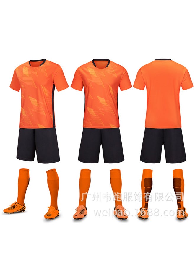 Orange Short Sleeve Football Jersey - Image 1