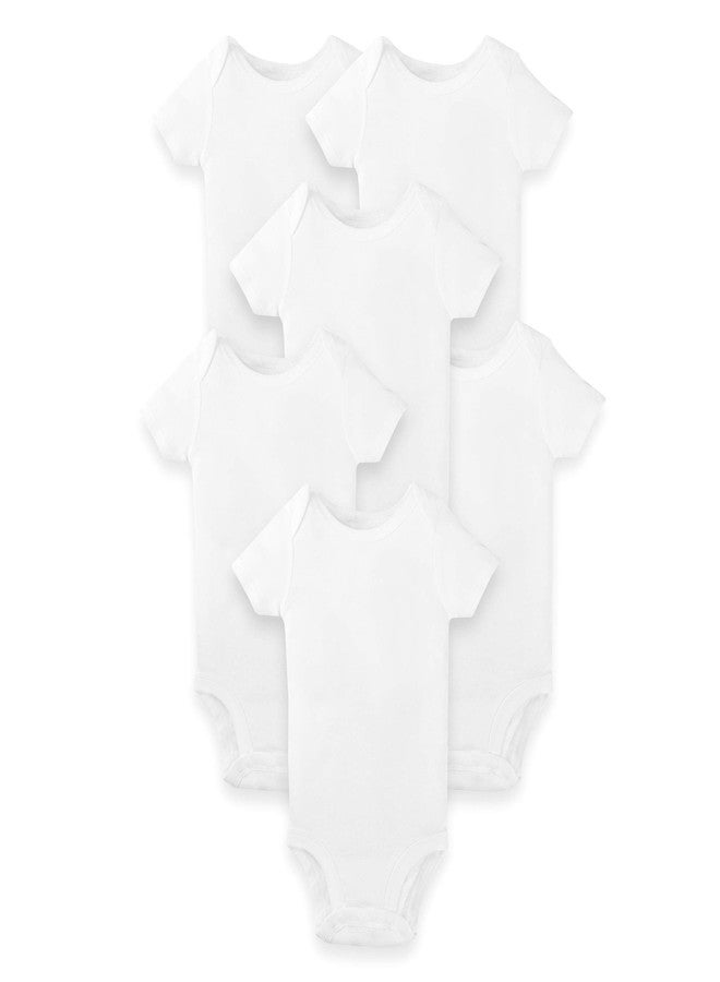 Lamaze Organic Baby Baby Unisex Short Sleeve Cotton Bodysuit, Snap Closure, White, 18 Months - Image 1