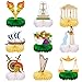 Funrous 9 Pcs Greek Decoration Greece Honeycomb Centerpieces Ancient Greece Themed Party Decorations Greek Mythology Party Favors Cutout Craft for Birthday Decor Ancient Roman Activities Supplies - Image 2