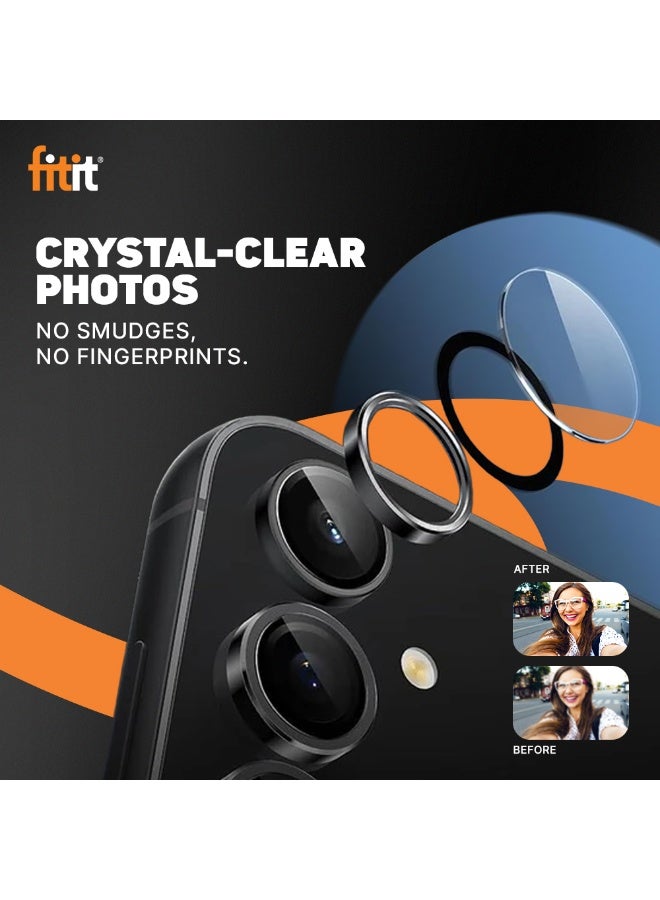 Fitit Camera Lens Protector for Samsung S26 - 9H Tempered Glass with Aluminum Ring, Anti-Fingerprint, Easy Installation - fitit - Image 4