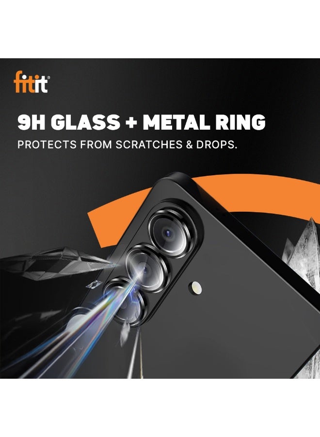 Fitit Camera Lens Protector for Samsung S26 - 9H Tempered Glass with Aluminum Ring, Anti-Fingerprint, Easy Installation - fitit - Image 3