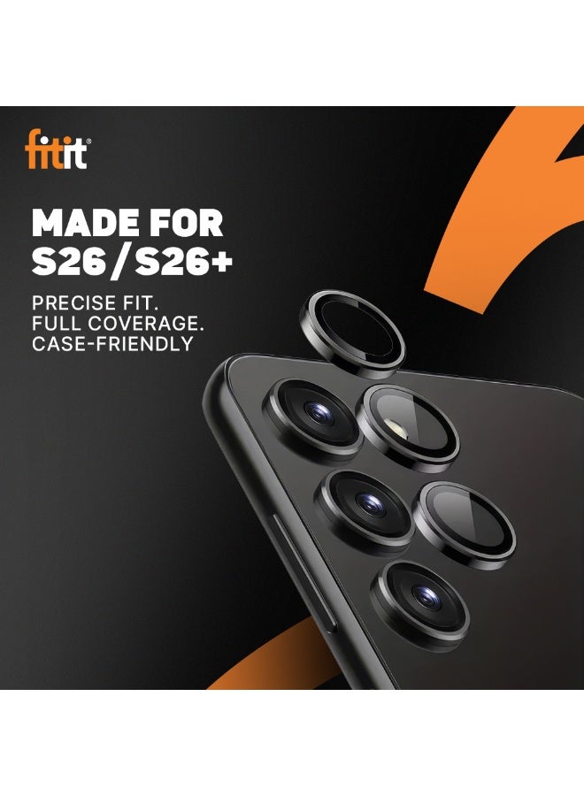Fitit Camera Lens Protector for Samsung S26 - 9H Tempered Glass with Aluminum Ring, Anti-Fingerprint, Easy Installation - fitit - Image 2