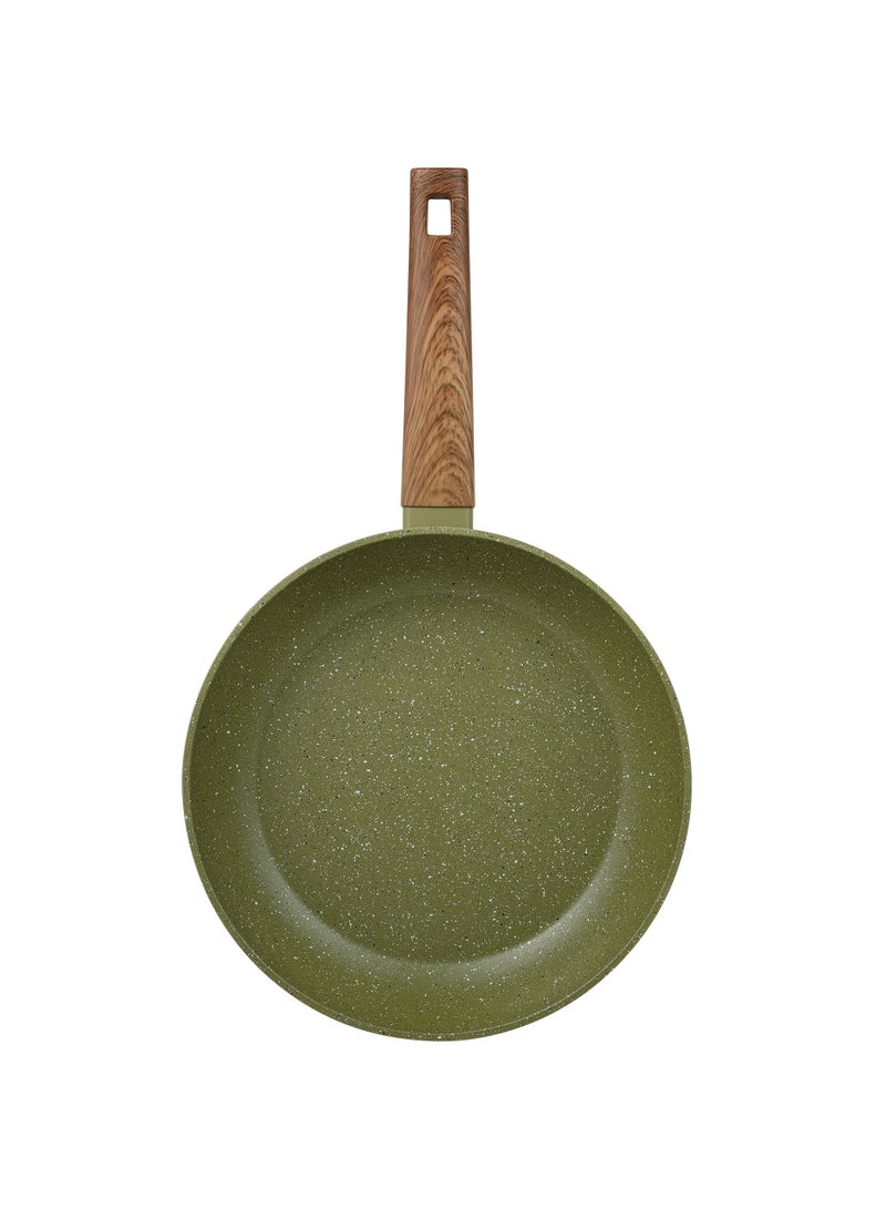 BERGNER ACADIA FORGED ALUMINUM  FRYPAN 24X4.80CM WITH  INDUCTION BOTTOM, GREEN COLOR, BG56231GR  - Image 3
