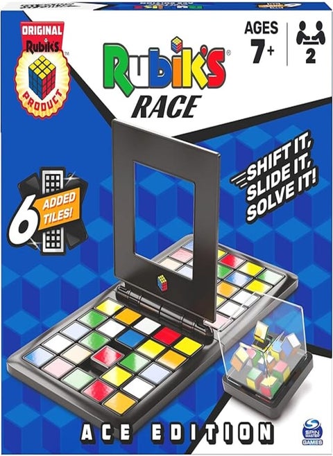 Rubik'S Race, Ace Edition Classic Fast-Paced Puzzle Strategy Sequence Two Player Board Game, for Kids & Adults Ages 8 and Up