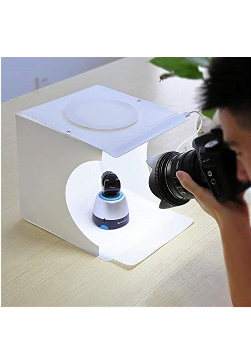 Generic Folding Portable 550LM Photo Lighting Studio with 6 Colors Backdrops (Black White Orange Red Green Blue 20cm)  - Image 3
