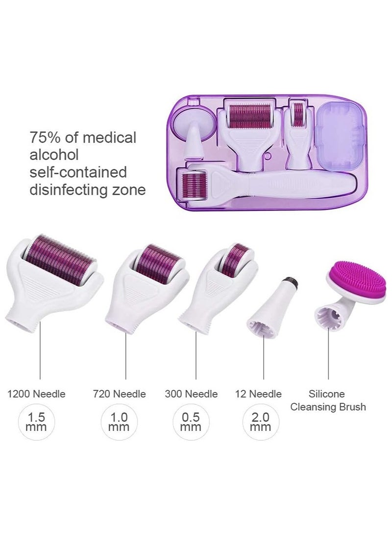 general 6 in 1 with Stainless Steel Micro Needles Roller Set with for Face & Body Care Roller for Anti Wrinkle Hair Loss Stretch Marks - Image 5