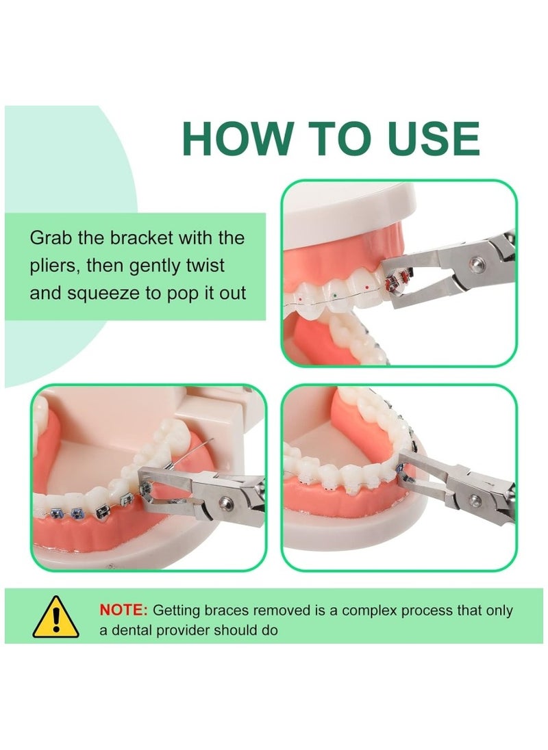Ru syanl Anterior Bracket Removing Plier Removal Tool kit for Stainless Steel Brace Dental Tooth Bracket Gripper Plier Pulling Kit Tool  - Image 4