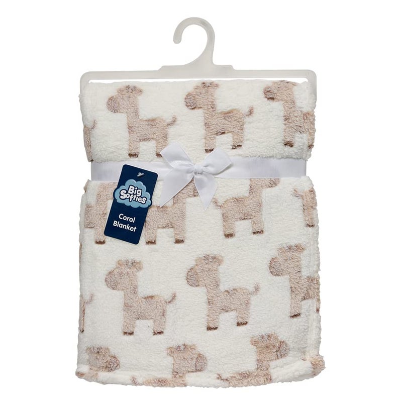 Big Softies Coral Fleece Baby BlanketCreamDesignGiraffeSuper Softfor Unisex 036 Months