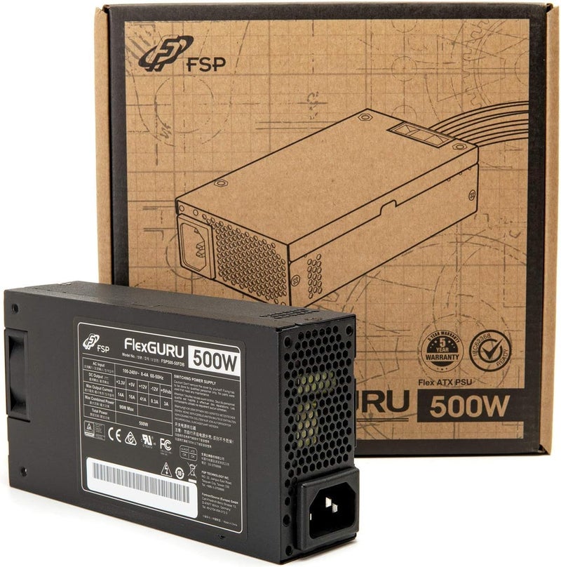 FSP FlexGURU Pro Power Supply, Flex ATX 500W, 80 Plus Gold, 5 Year Warranty (FSP500-57FDB) - Image 1