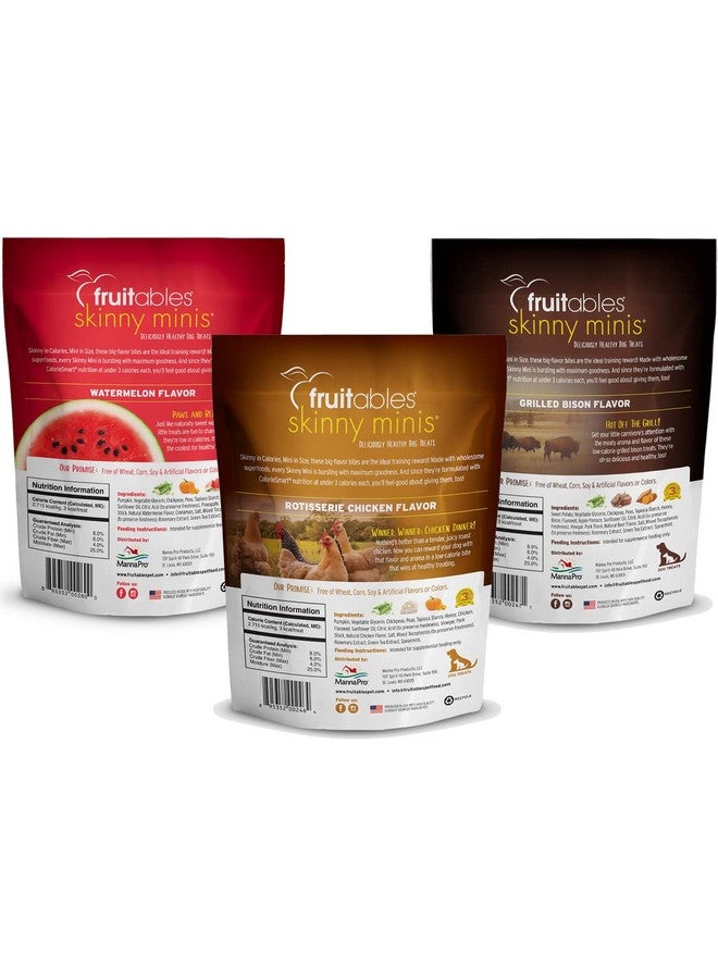 Fruitables Skinny Mini Dog Treats (3 Cal)  Soft Dog Treats Healthy  Dog Training Treats, 5 Oz (Variety Pack Of 3) - Image 2