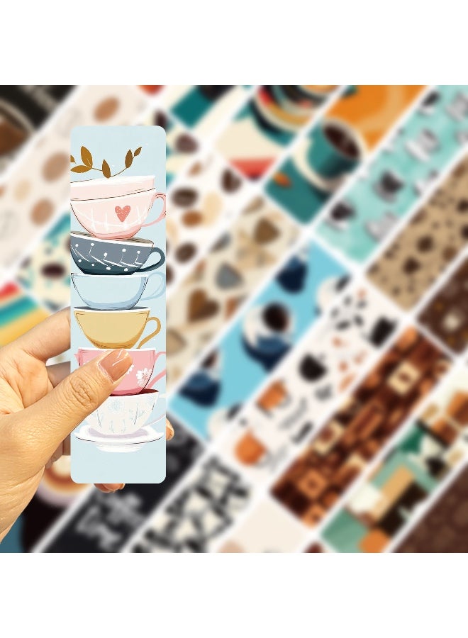 30 قطعة من علامات الكتب الورقية المصنوعة من ورق القهوة مع كتب مضحكة وعلامات كتب القهوة المثلجة ومشابك الصفحات ولوازم القرطاسية المكتبية وإكسسوارات الكتب وهدايا عيد ميلاد لمحبي القهوة والقارئات - Image 3