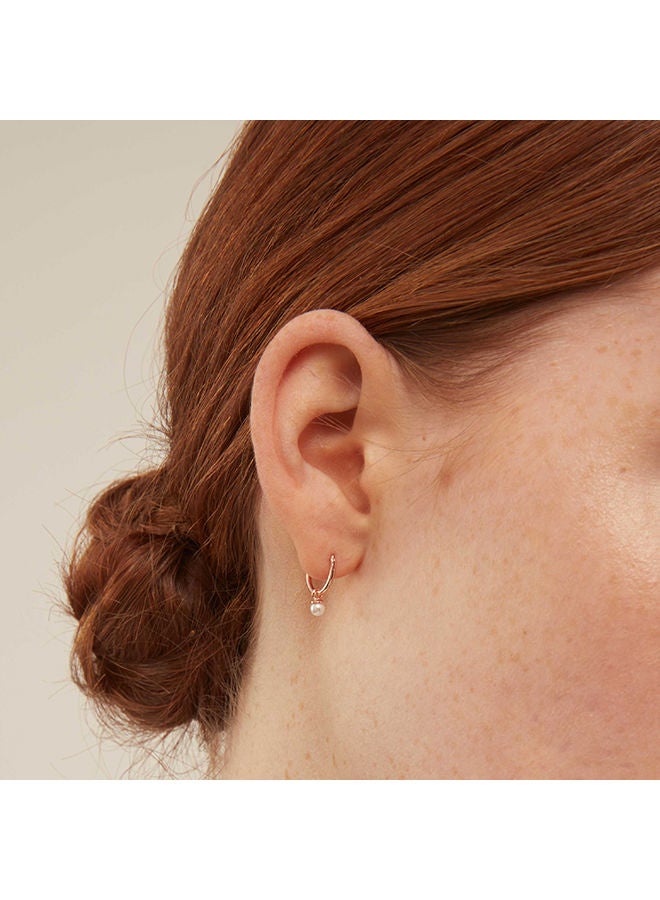 ORELIA LONDON Pearl Drop Micro Hoop  - Image 2