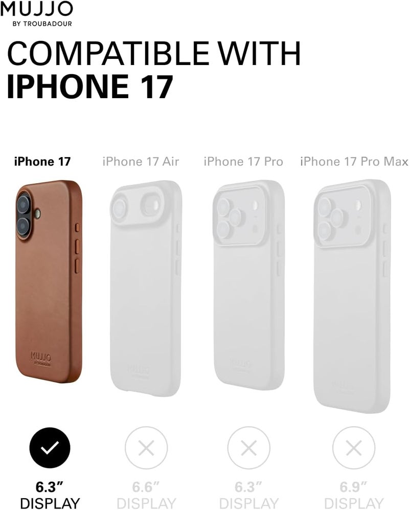 موجو جراب آيفون  جلدي - بني مع شحن لاسلكي مغناطيسي - Image 5