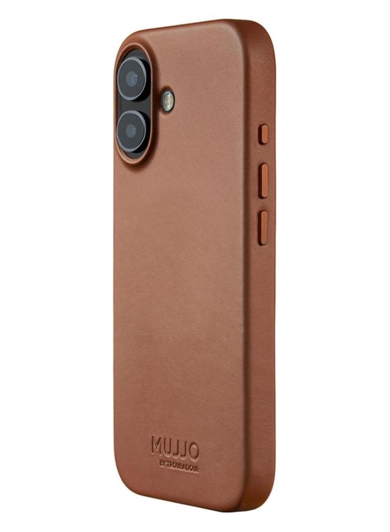 موجو جراب آيفون  جلدي - بني مع شحن لاسلكي مغناطيسي - Image 1