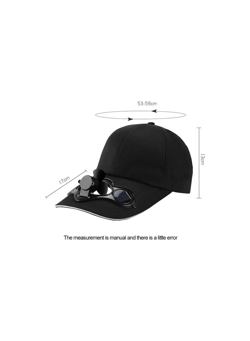 GGOOT Baseball Cap, with Solar Powered Fan, Adjustable Velcro, Summer Breathable Sunscreen Hat for Outdoor Sports Camping Fishing Hiking  - Image 2