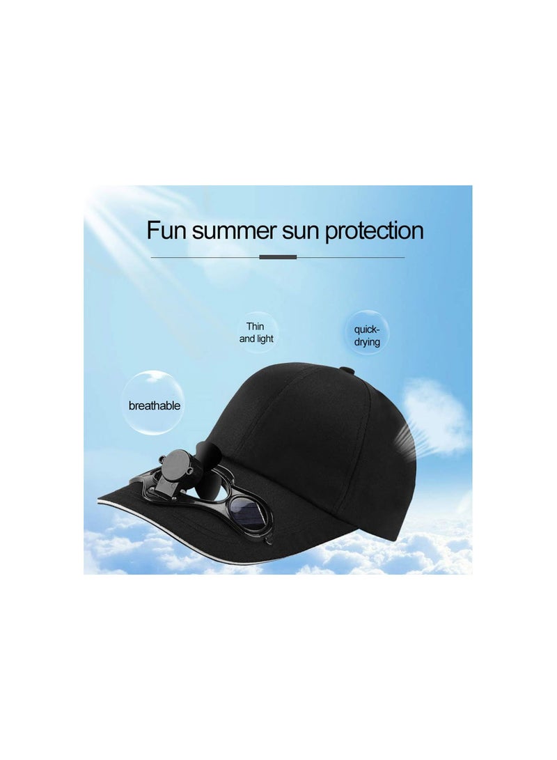 GGOOT Baseball Cap, with Solar Powered Fan, Adjustable Velcro, Summer Breathable Sunscreen Hat for Outdoor Sports Camping Fishing Hiking  - Image 4