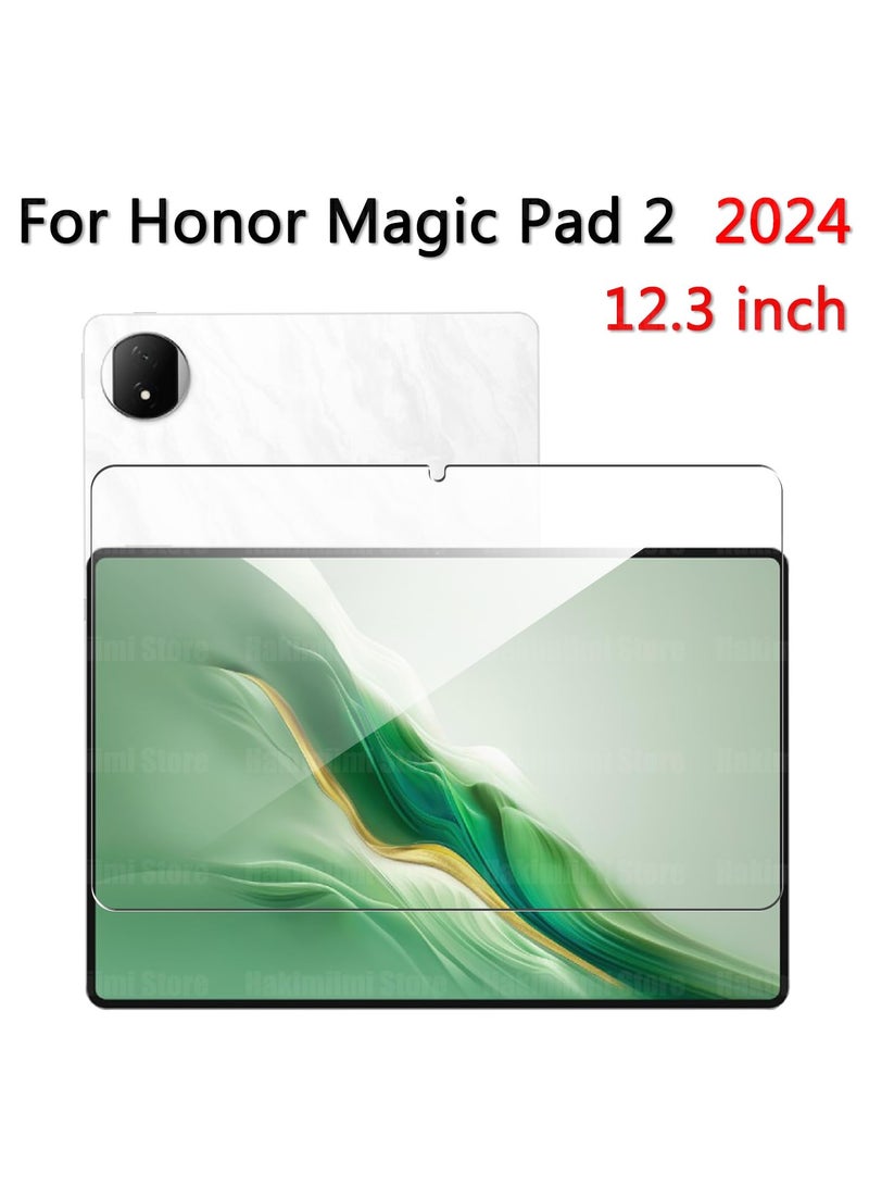 DUSALA 1 Pieces Compatible with Honor MagicPad 2 2024 (12.3 inch) Tempered Glass Scratch Resistant HD Anti-Fall Screen Protector (Clear) - Image 2