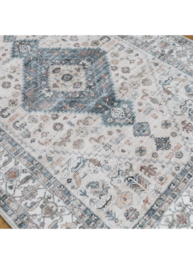 Home Box سجادة ميراج زورو المخملية - أزرق وأبيض - Image 4