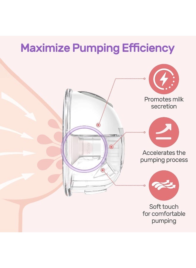 Nuliie 10PCS Flange Inserts 13/15/17/19/21mm for 24mm Flange/Shield of Most Pumps, BPA Free Inserts, Compatible with Momcozy/Spectra/Bellababy/TSRETE/Nuliie Breast Pumps - Image 5